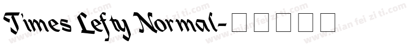 Times Lefty Normal字体转换
